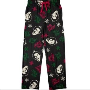 NEW ELF Festive Black Joggers with Red and Green Highlights